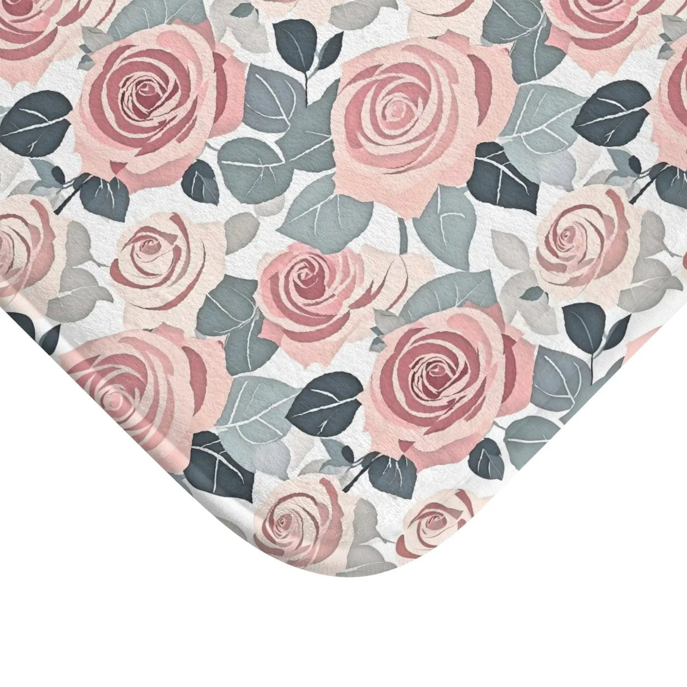 Luxury Pink Rose Flowers Bath Mat - Elegant Non-Slip - DipaliZ