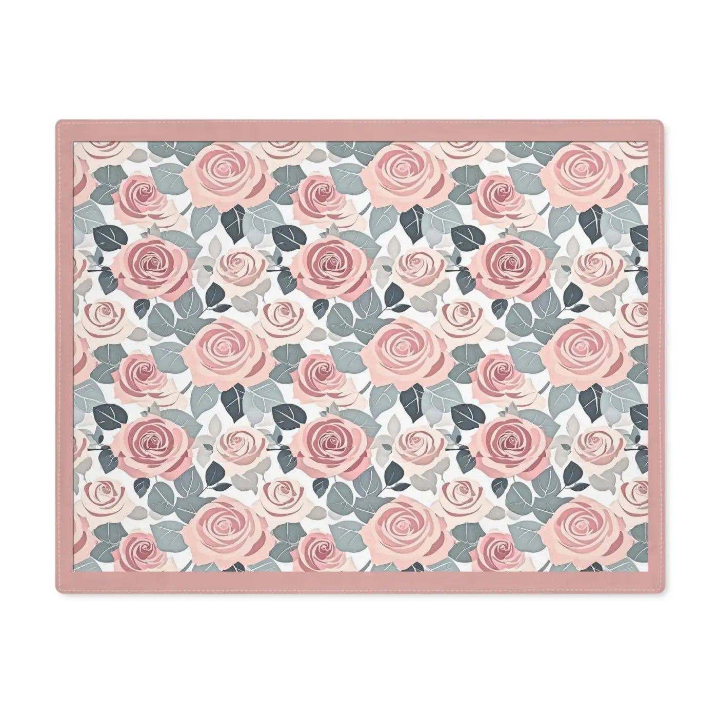 Vibrant Cotton Placemats - Pink Rose Print Design - DipaliZ