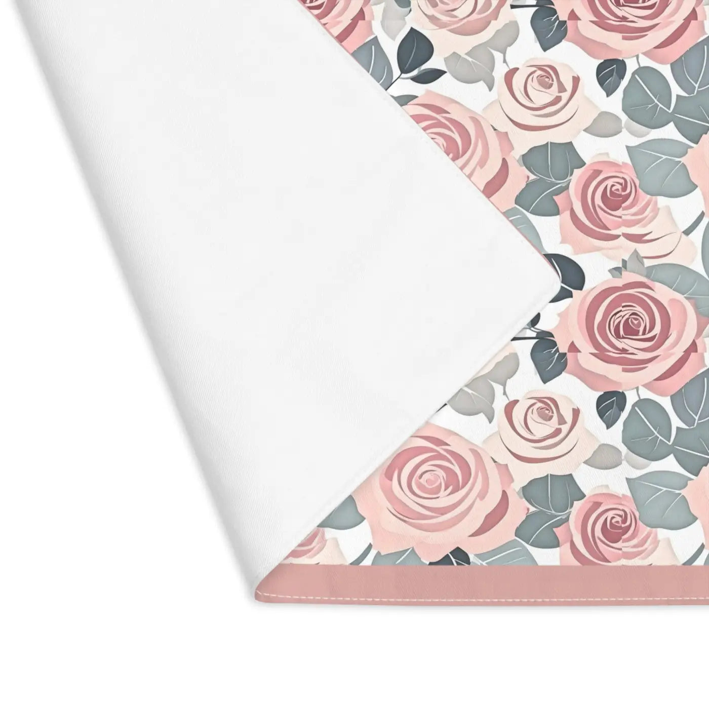 Vibrant Cotton Placemats - Pink Rose Print Design - DipaliZ