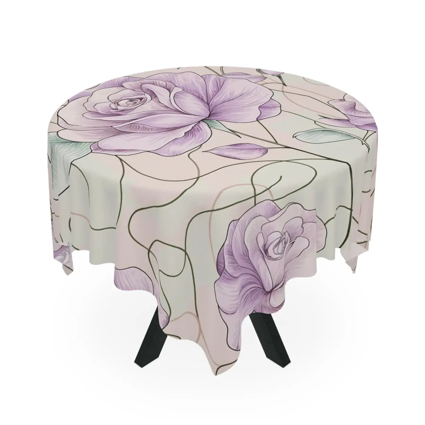 Elegant Pink Rose Tablecloth - Dining Celebration - DipaliZ