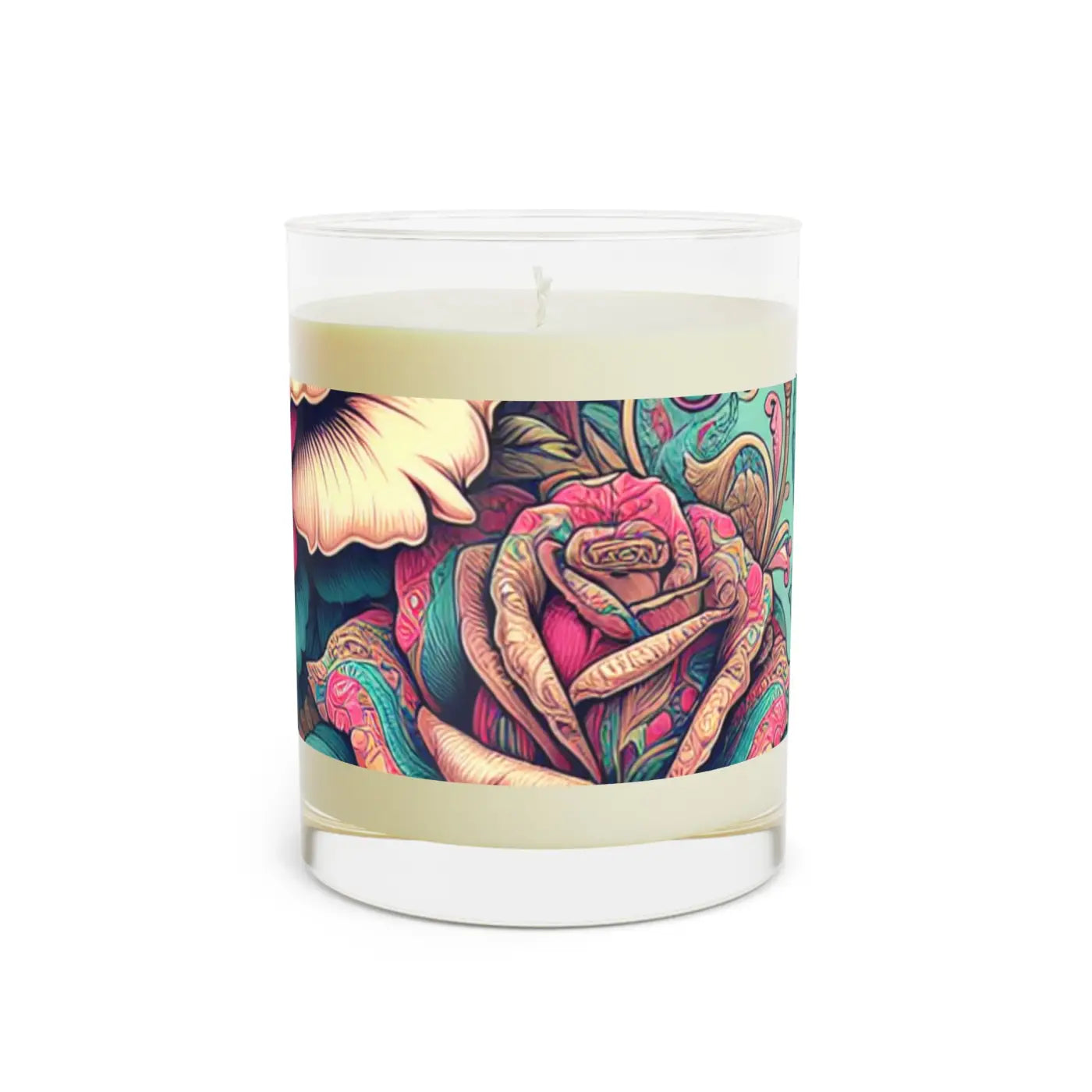 Pink Roses Scented Candle - Mood Magic Relaxation - DipaliZ