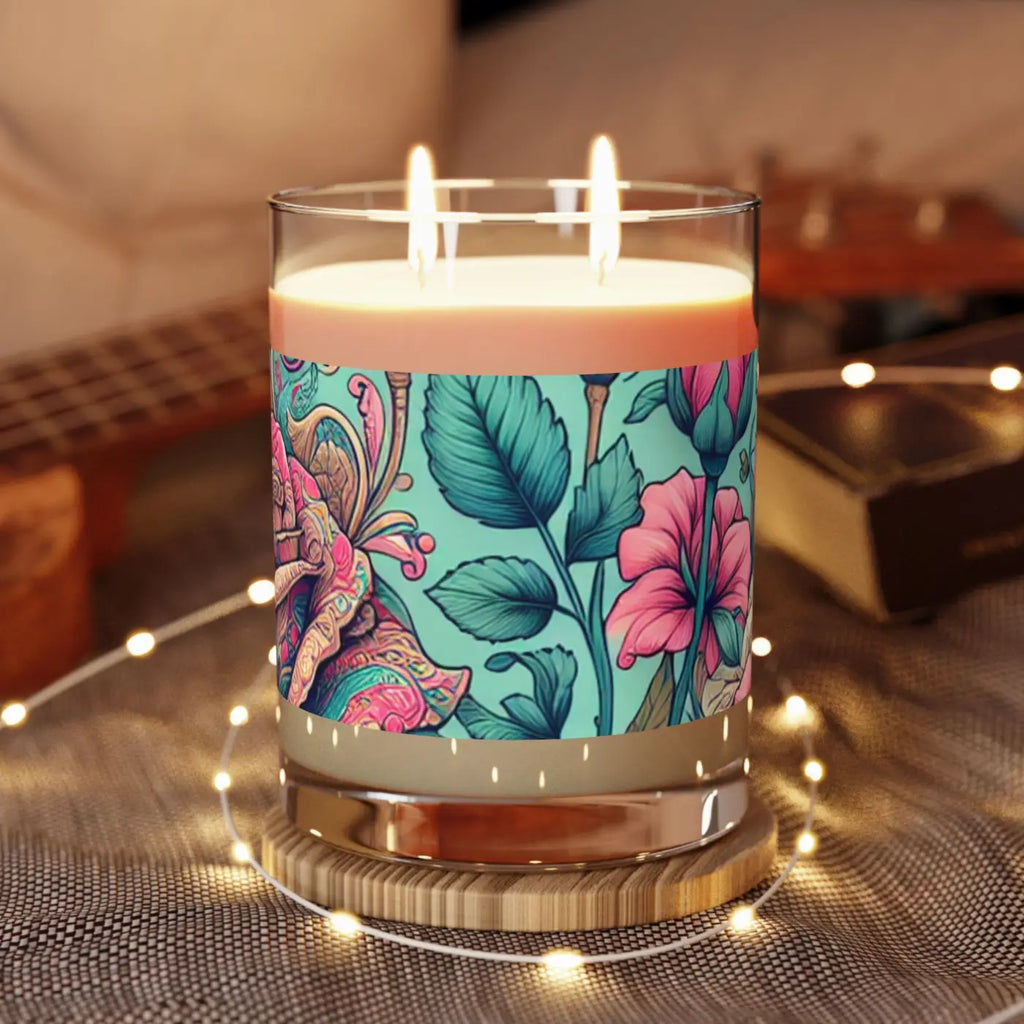 Pink Roses Scented Candle - Mood Magic Relaxation - DipaliZ