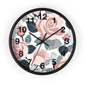 Pink Roses Wall Clock - Premium Materials Elegance - DipaliZ