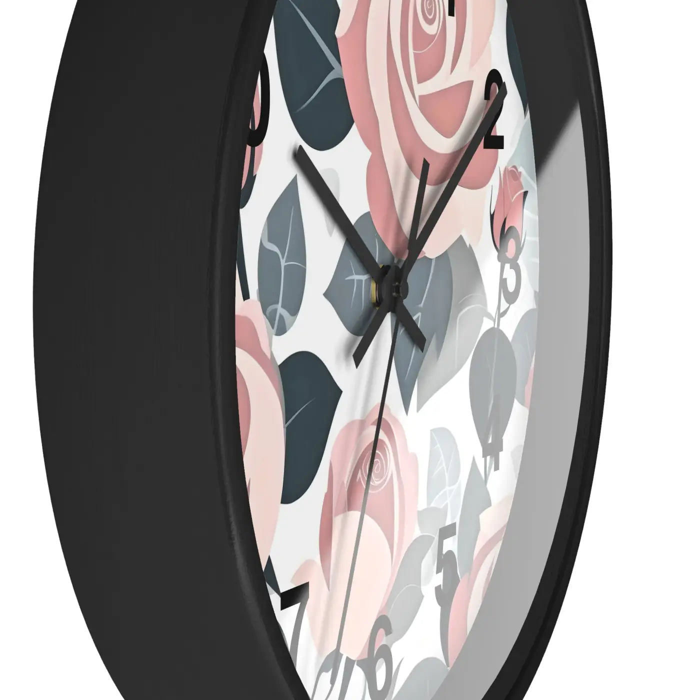 Pink Roses Wall Clock - Premium Materials Elegance - DipaliZ
