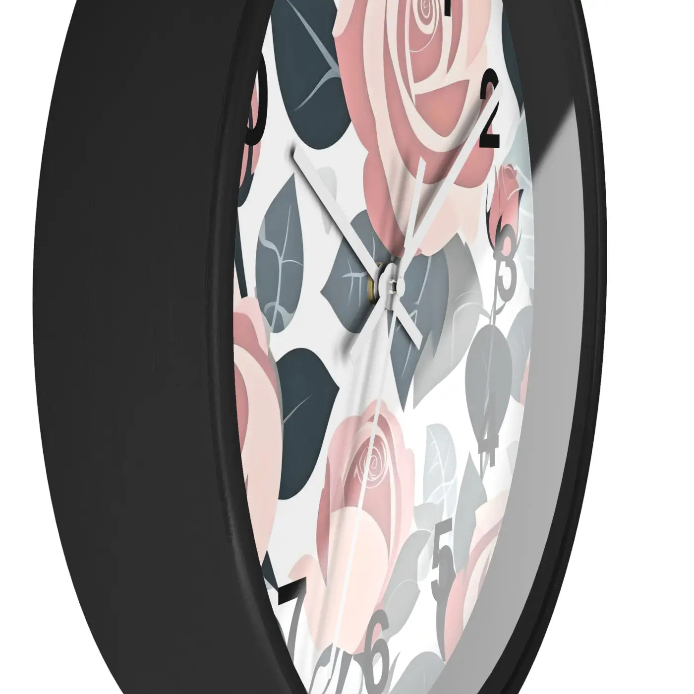 Pink Roses Wall Clock - Premium Materials Elegance - DipaliZ