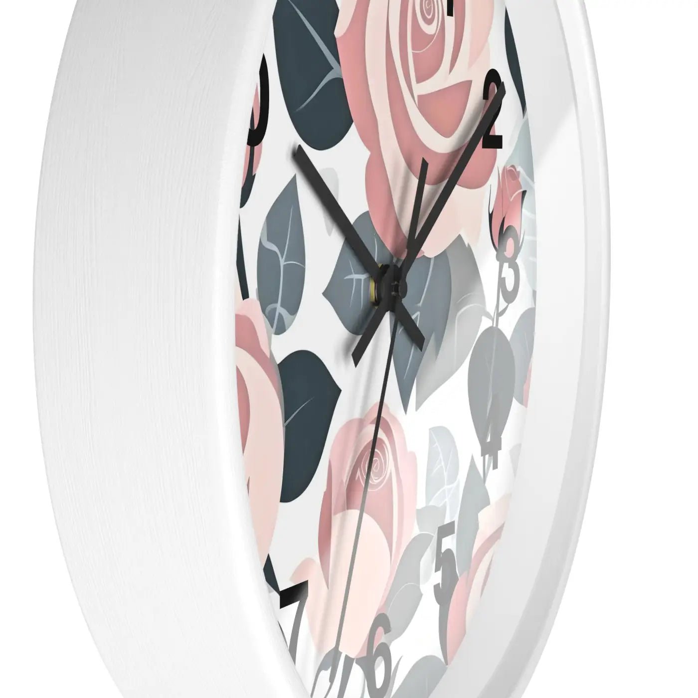 Pink Roses Wall Clock - Premium Materials Elegance - DipaliZ