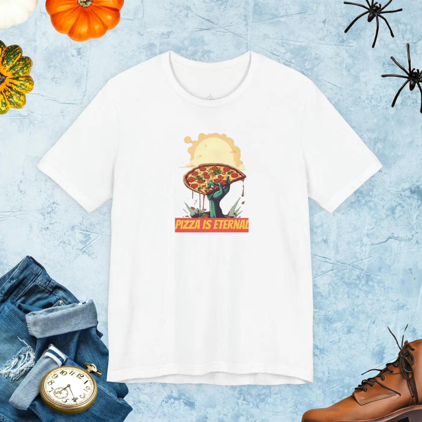 Zombie Pizza Unisex Jersey Short Sleeve Tee - Halloween - DipaliZ
