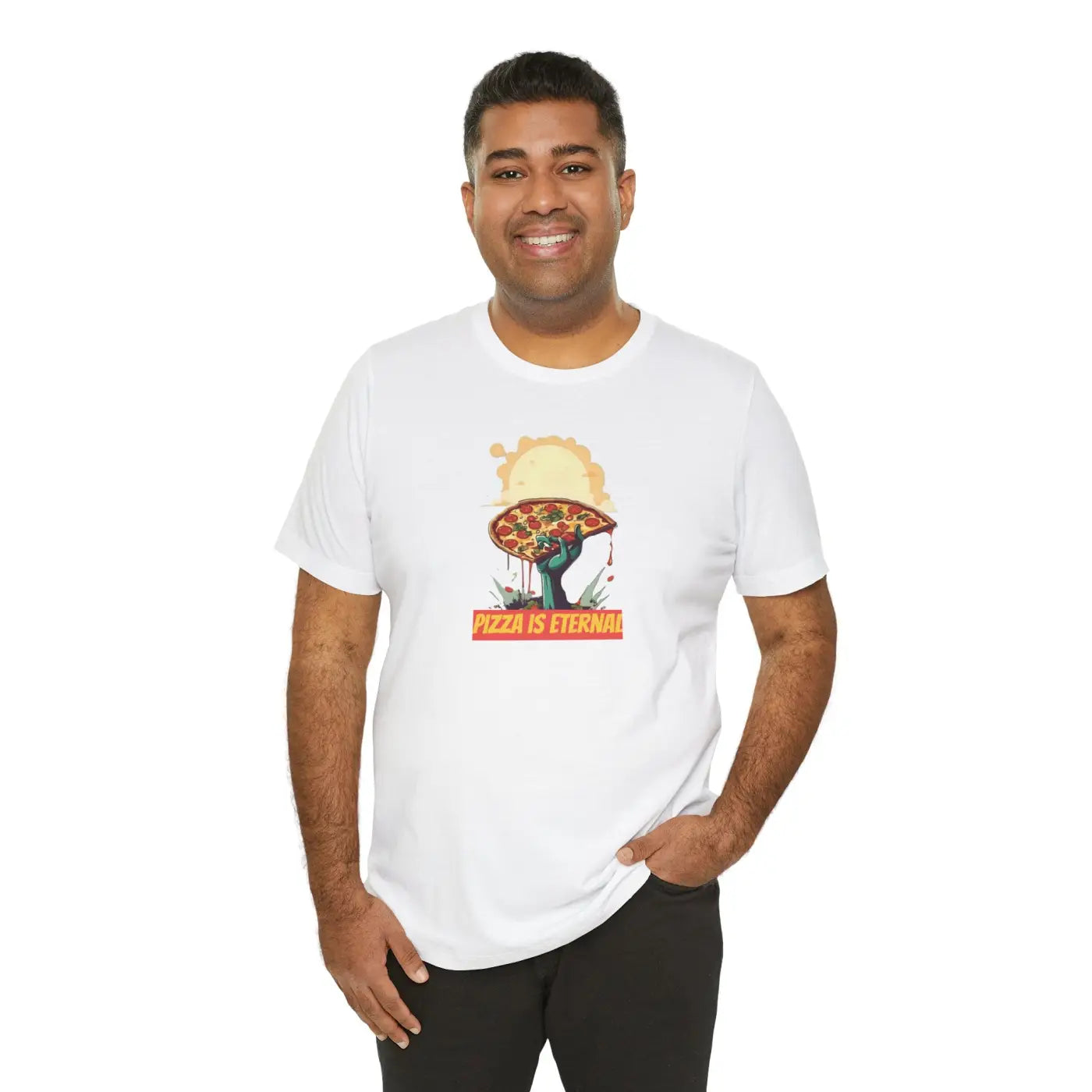 Zombie Pizza Unisex Jersey Short Sleeve Tee - Halloween - DipaliZ
