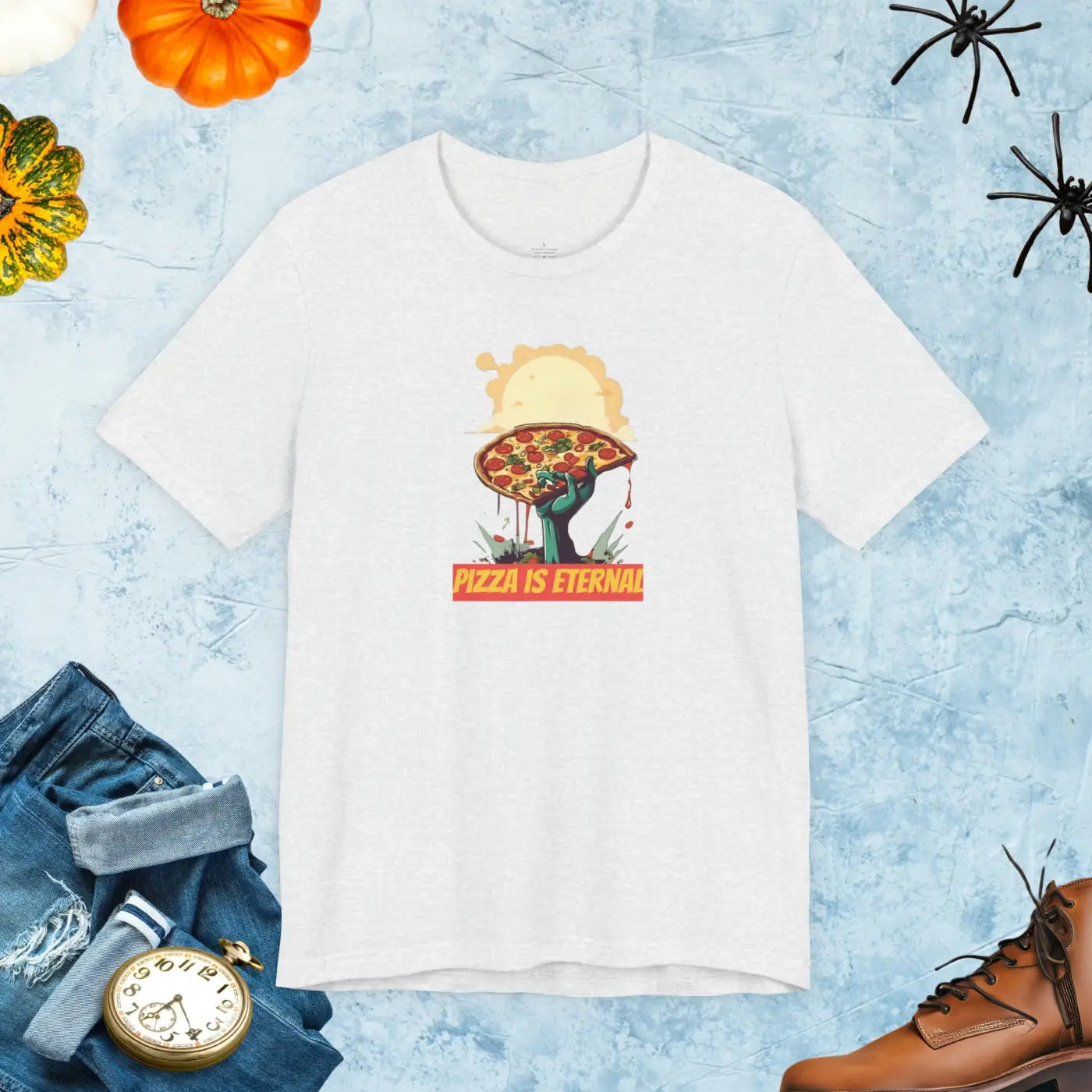 Zombie Pizza Unisex Jersey Short Sleeve Tee - Halloween - DipaliZ