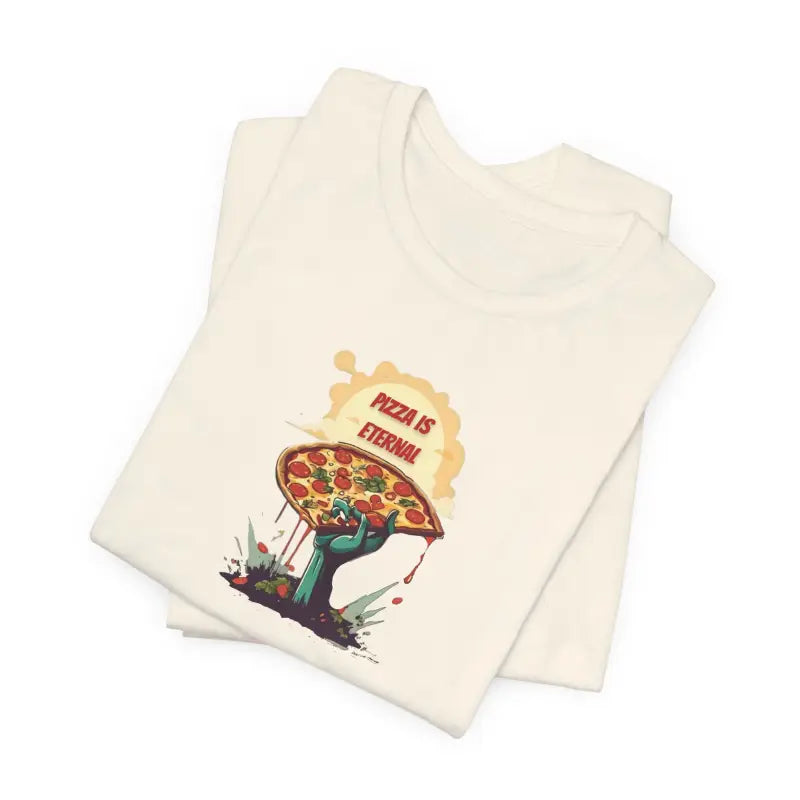 Unisex Jersey Short Sleeve Tee - Zombie Pizza Slice Halloween - DipaliZ