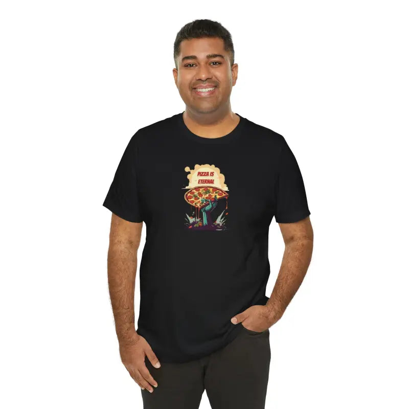 Unisex Jersey Short Sleeve Tee - Zombie Pizza Slice Halloween - DipaliZ