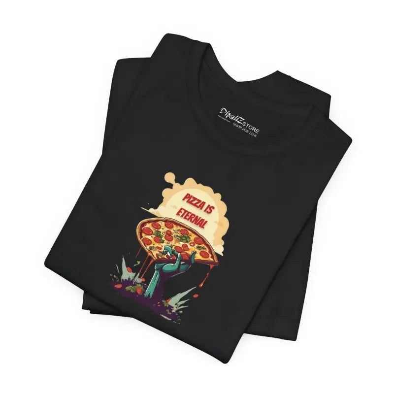 Unisex Jersey Short Sleeve Tee - Zombie Pizza Slice Halloween - DipaliZ