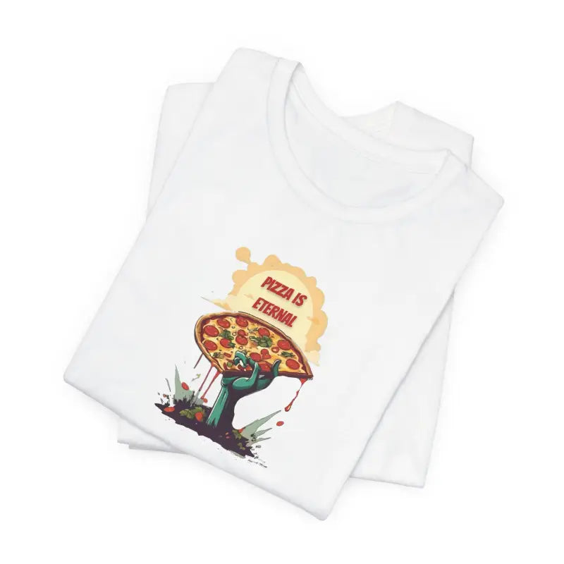 Unisex Jersey Short Sleeve Tee - Zombie Pizza Slice Halloween - DipaliZ