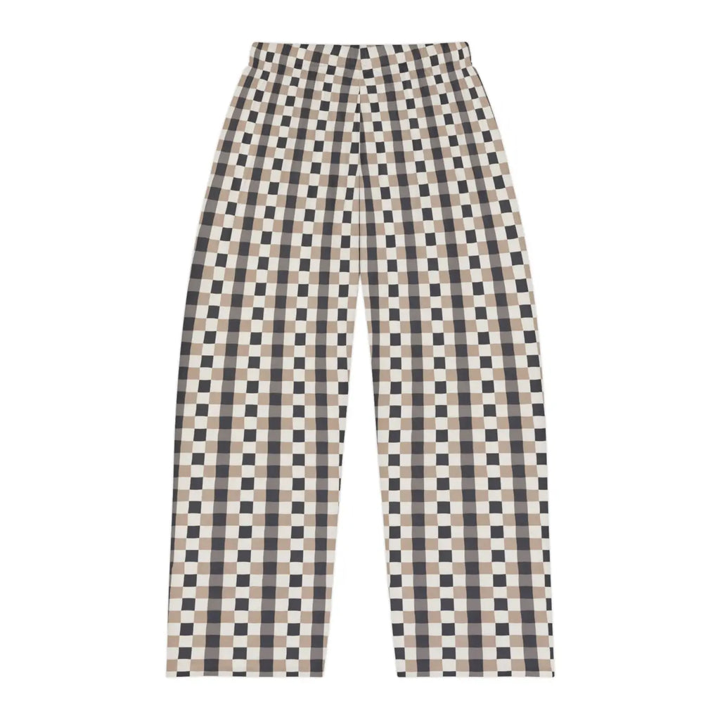 Plaid Lounge Pants - Cozy Brushed Polyester - DipaliZ
