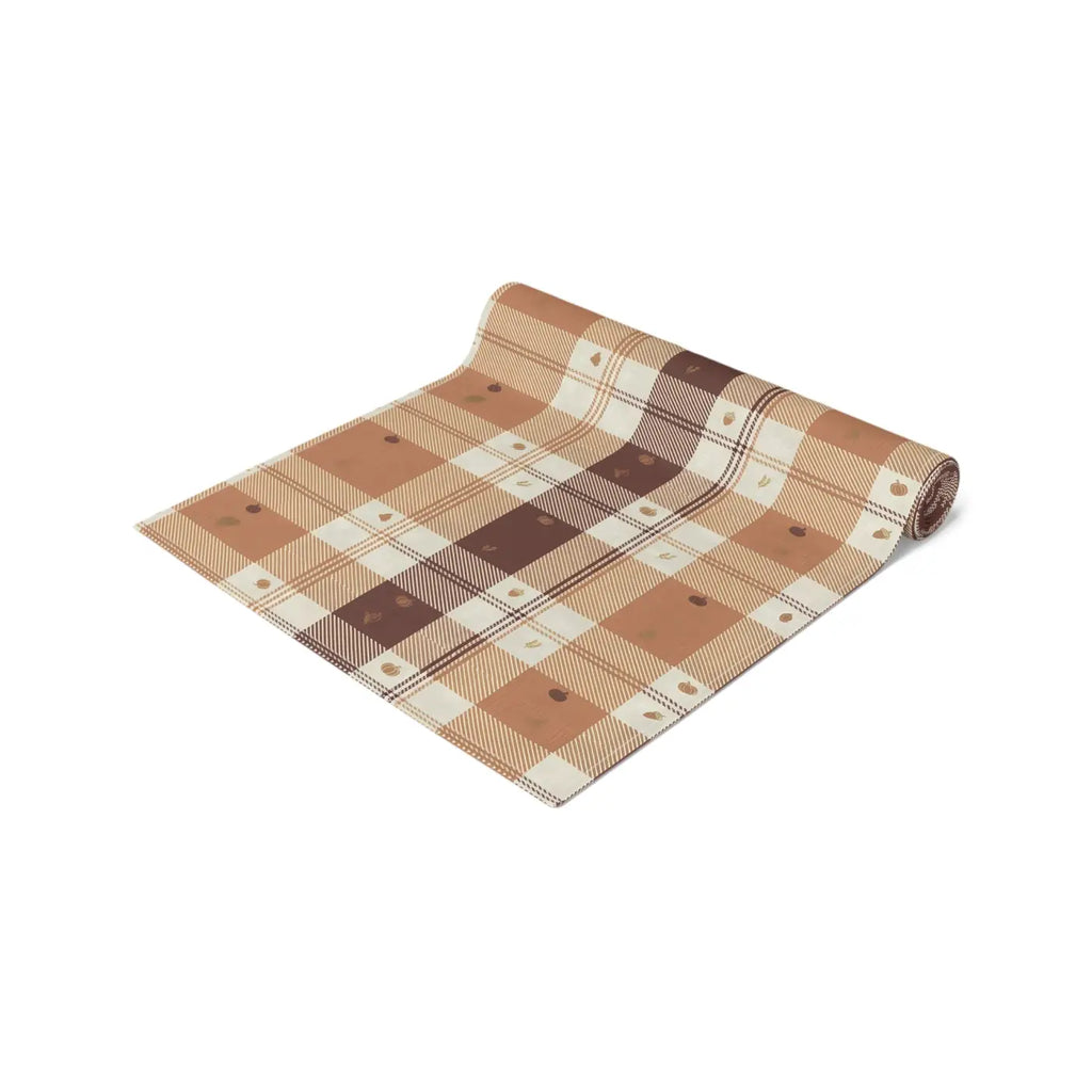 Cotton Twill Table Runner - Cozy Farmhouse Plaid - DipaliZ