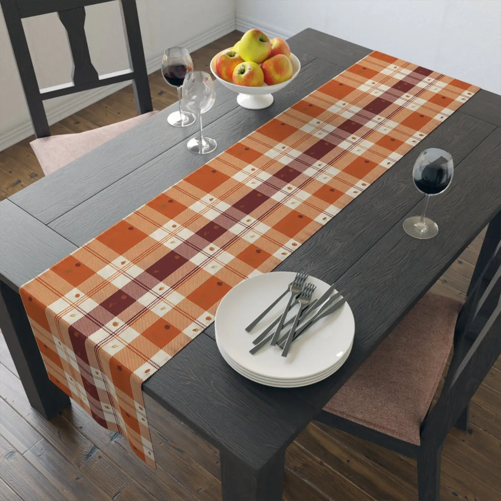Cotton Twill Table Runner - Cozy Farmhouse Plaid - DipaliZ
