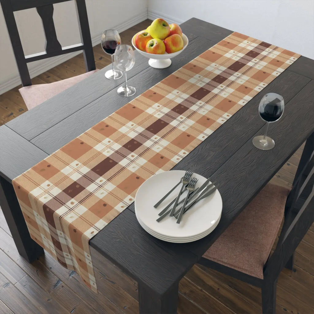 Cotton Twill Table Runner - Cozy Farmhouse Plaid - DipaliZ