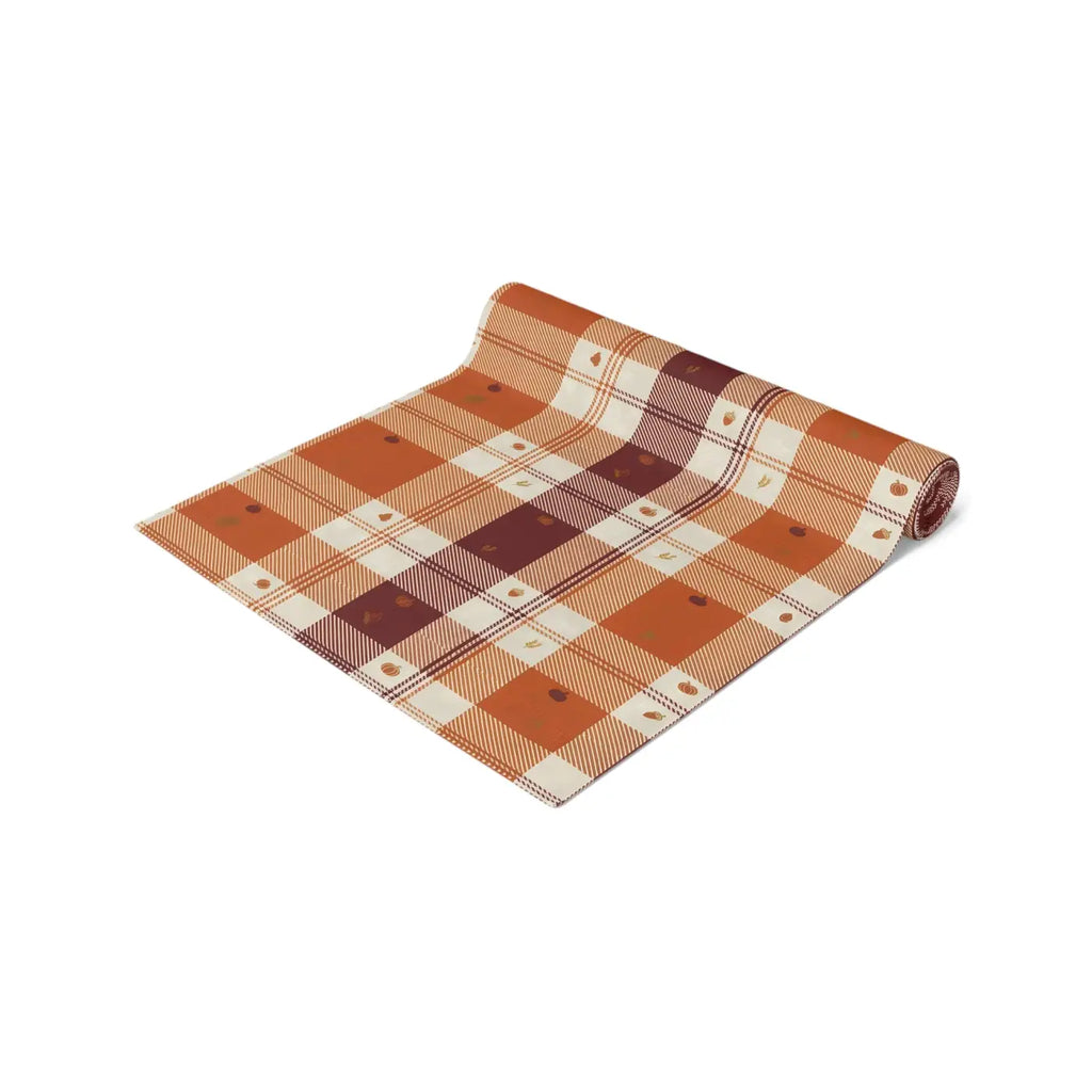 Cotton Twill Table Runner - Cozy Farmhouse Plaid - DipaliZ