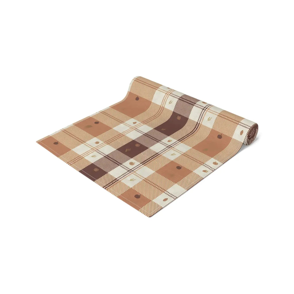 Cotton Twill Table Runner - Cozy Farmhouse Plaid - DipaliZ