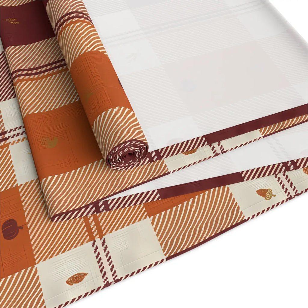 Cotton Twill Table Runner - Cozy Farmhouse Plaid - DipaliZ
