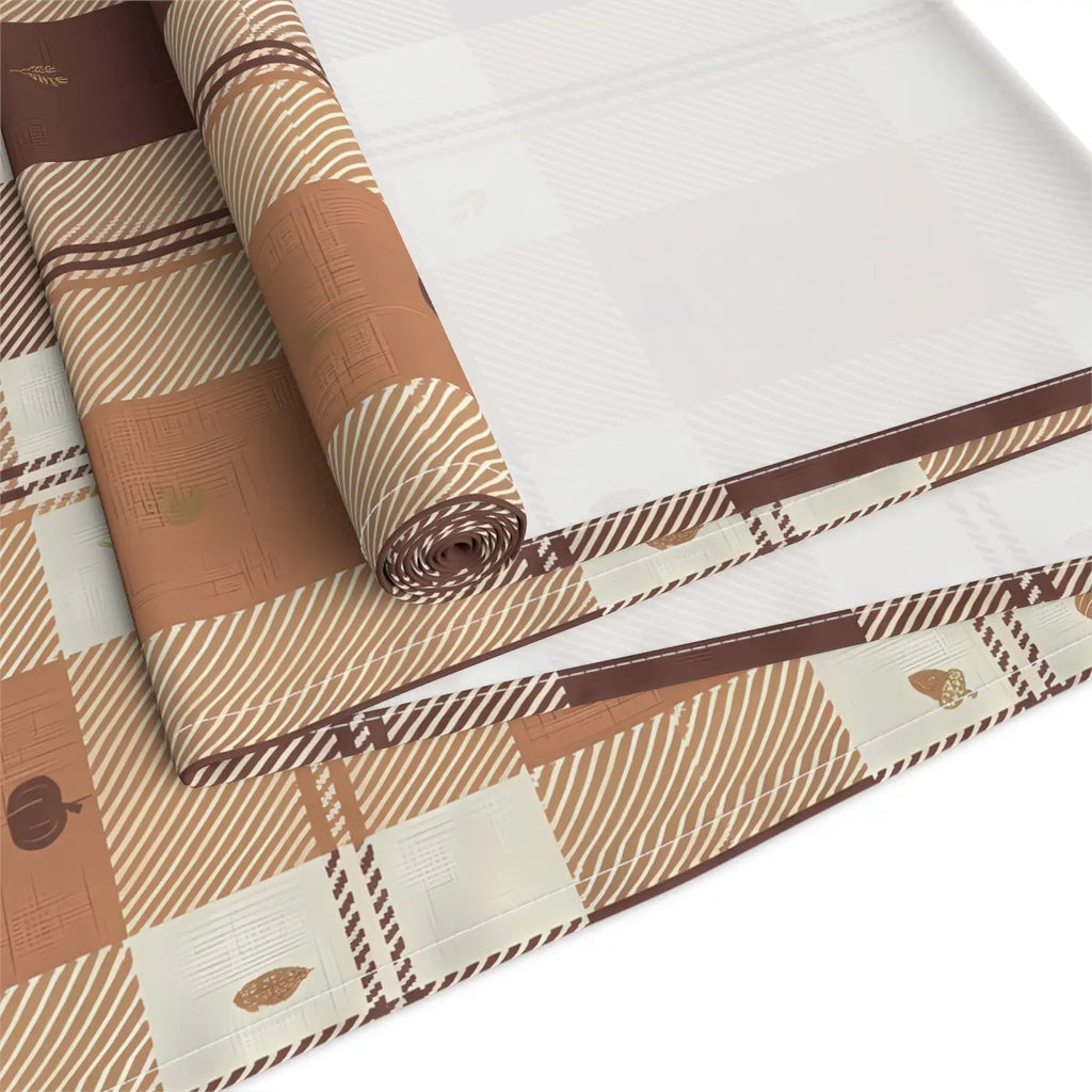 Cotton Twill Table Runner - Cozy Farmhouse Plaid - DipaliZ