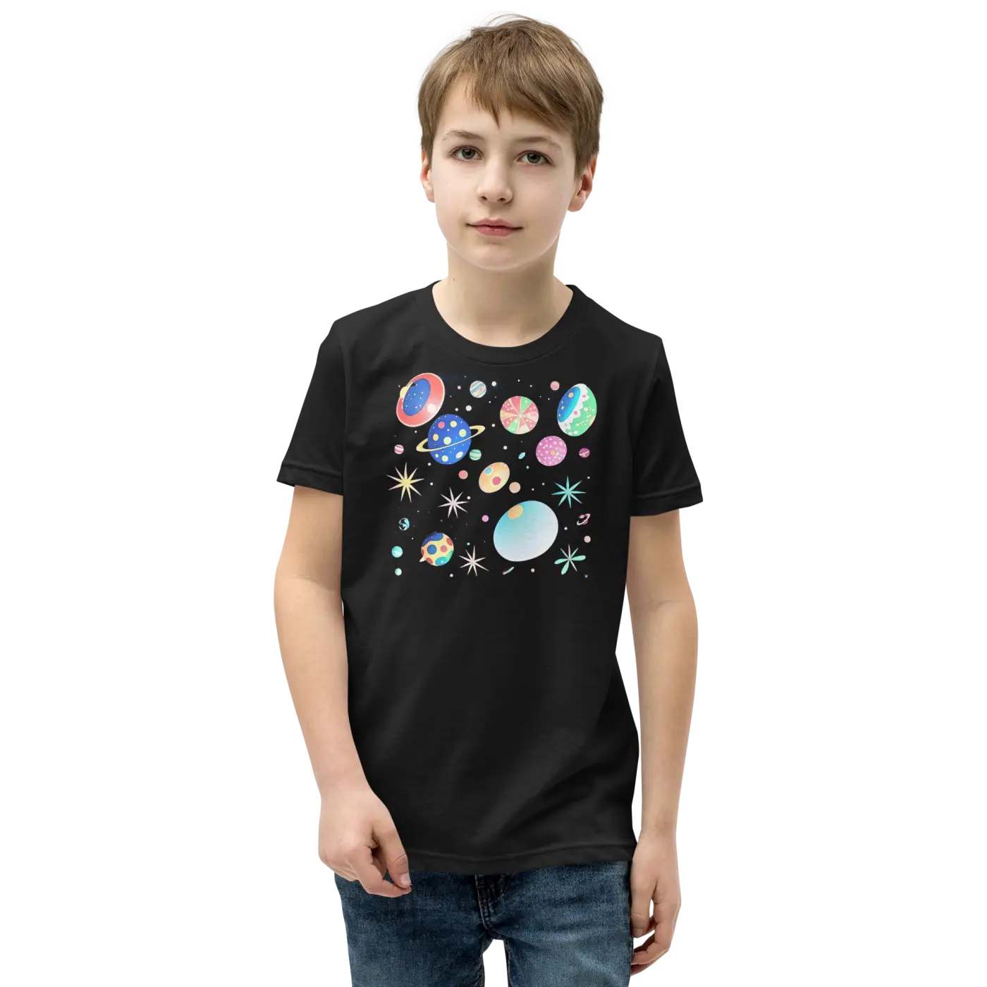 Youth Planets and Solar System T-Shirt - Space Explorer Tee - DipaliZ