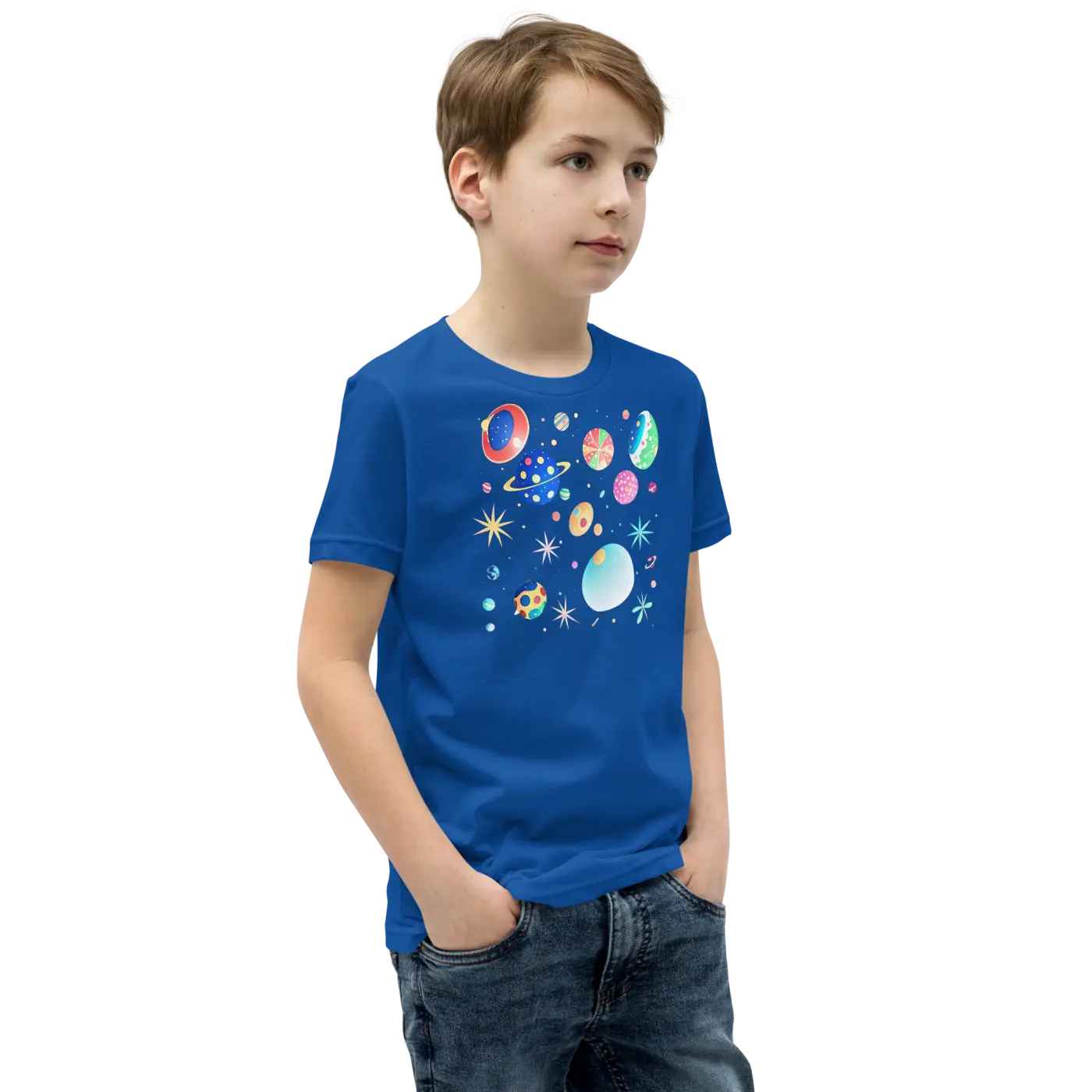 Youth Planets and Solar System T-Shirt - Space Explorer Tee - DipaliZ
