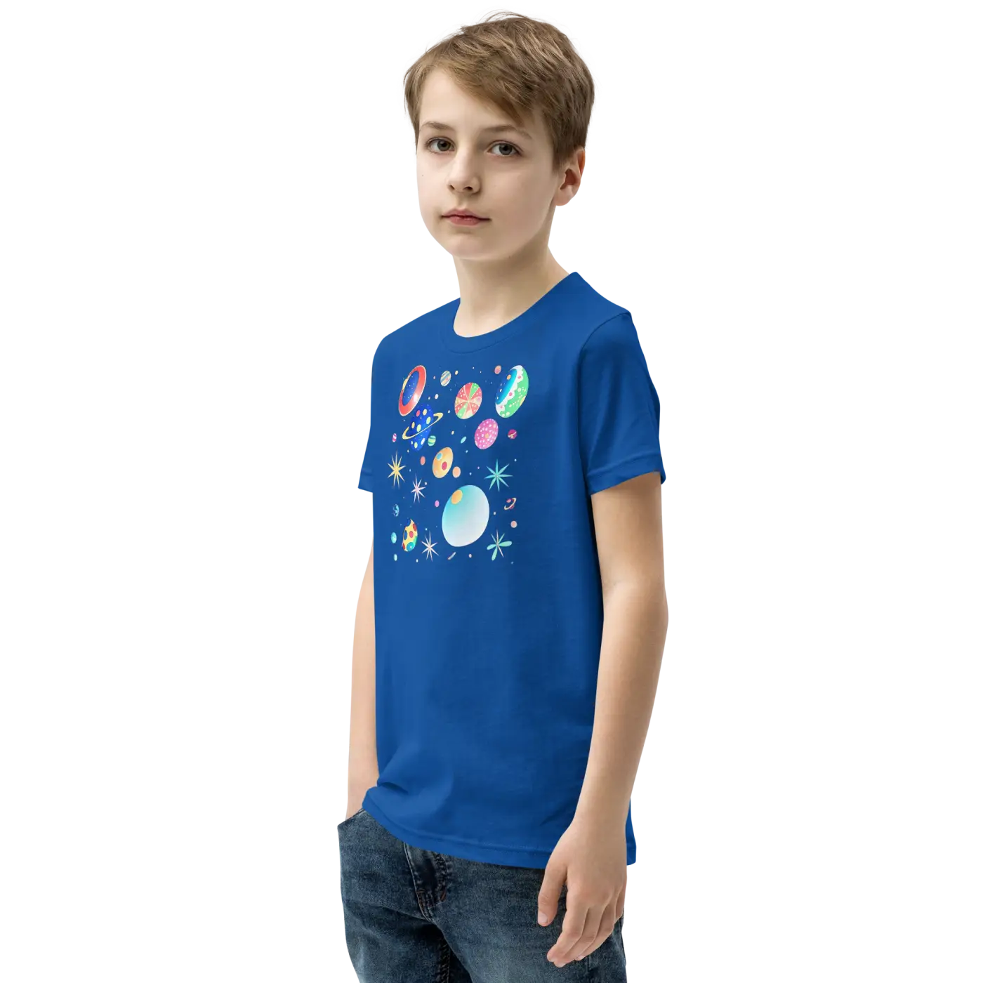 Youth Planets and Solar System T-Shirt - Space Explorer Tee - DipaliZ