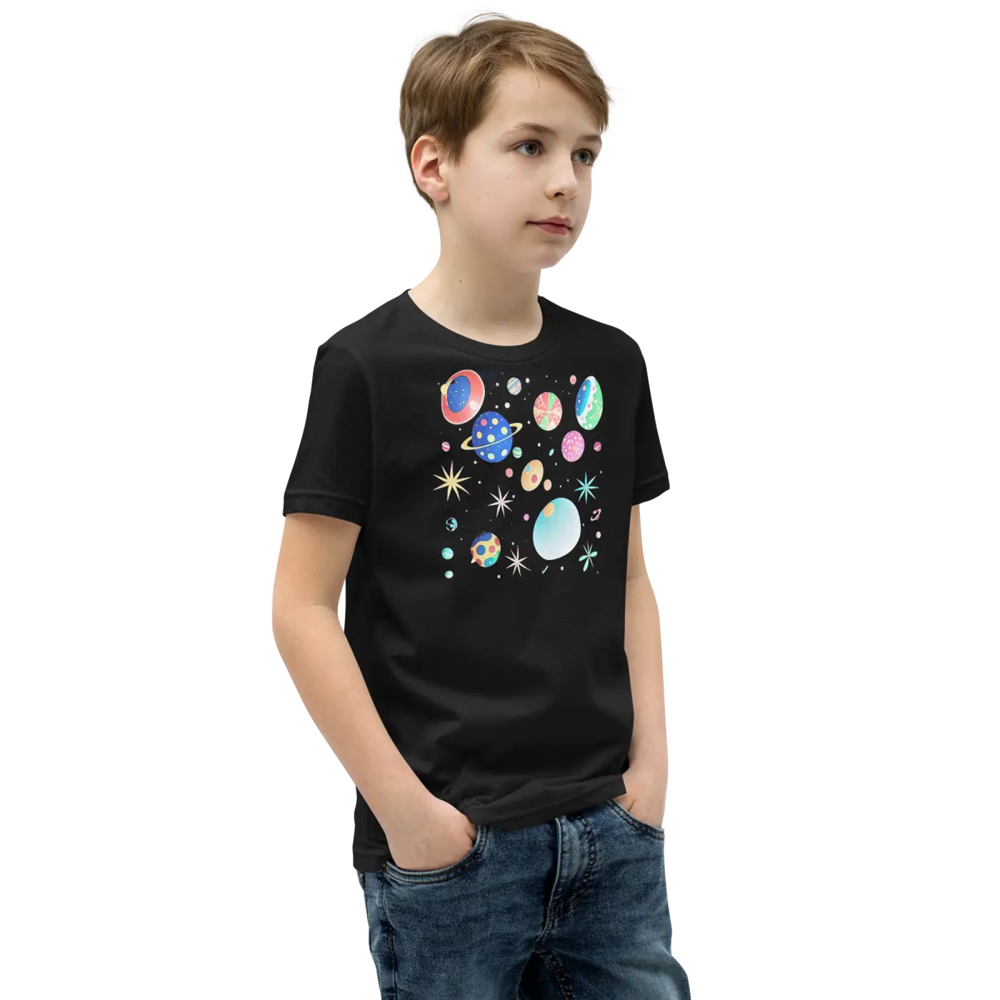 Youth Planets and Solar System T-Shirt - Space Explorer Tee - DipaliZ