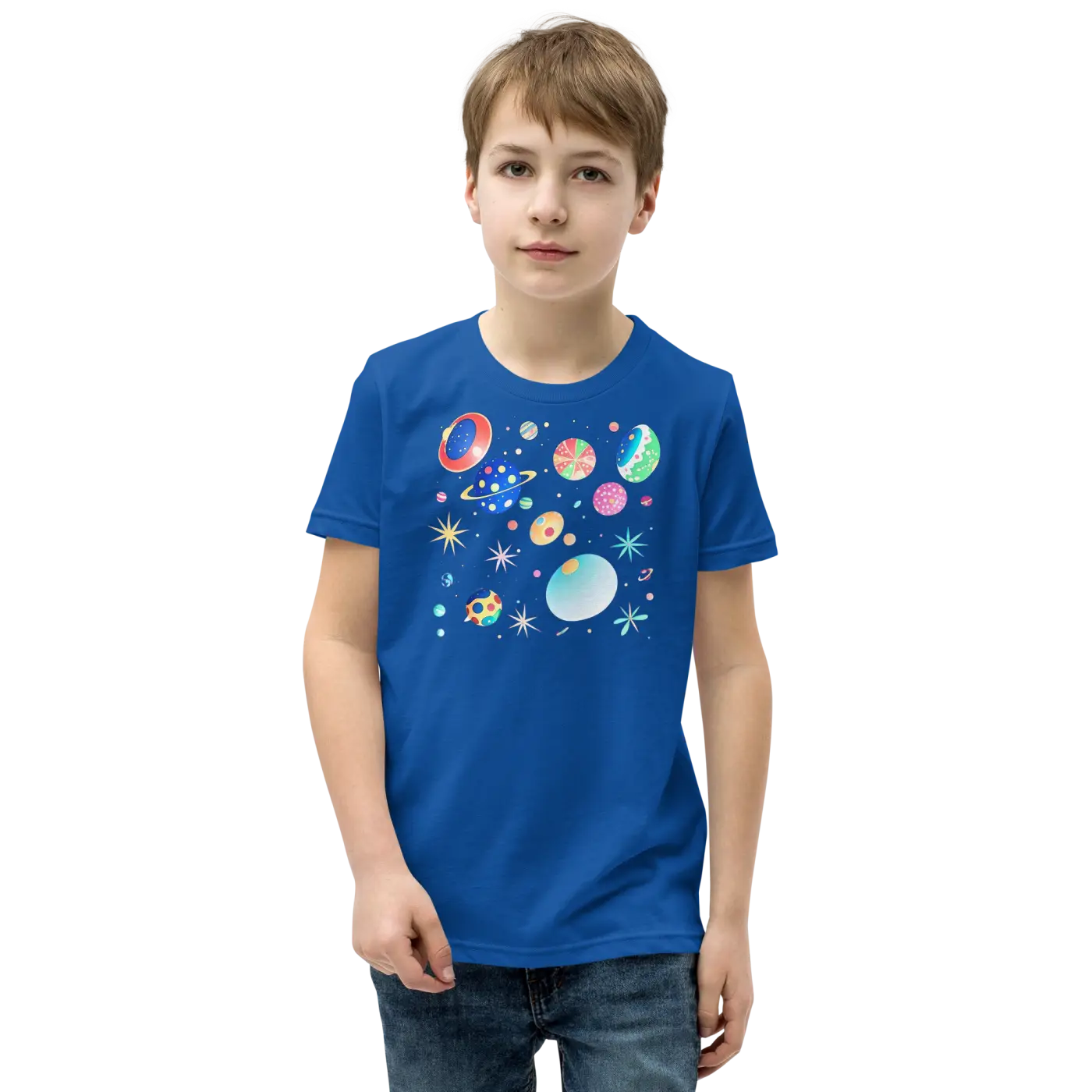 Youth Planets and Solar System T-Shirt - Space Explorer Tee - DipaliZ