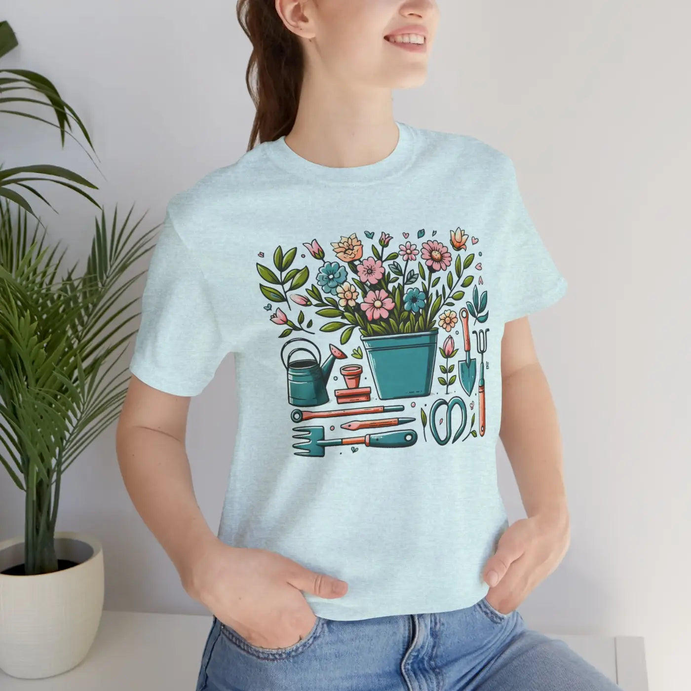 Ultra-Soft Unisex Jersey Tee - Plant Lover Design - DipaliZ