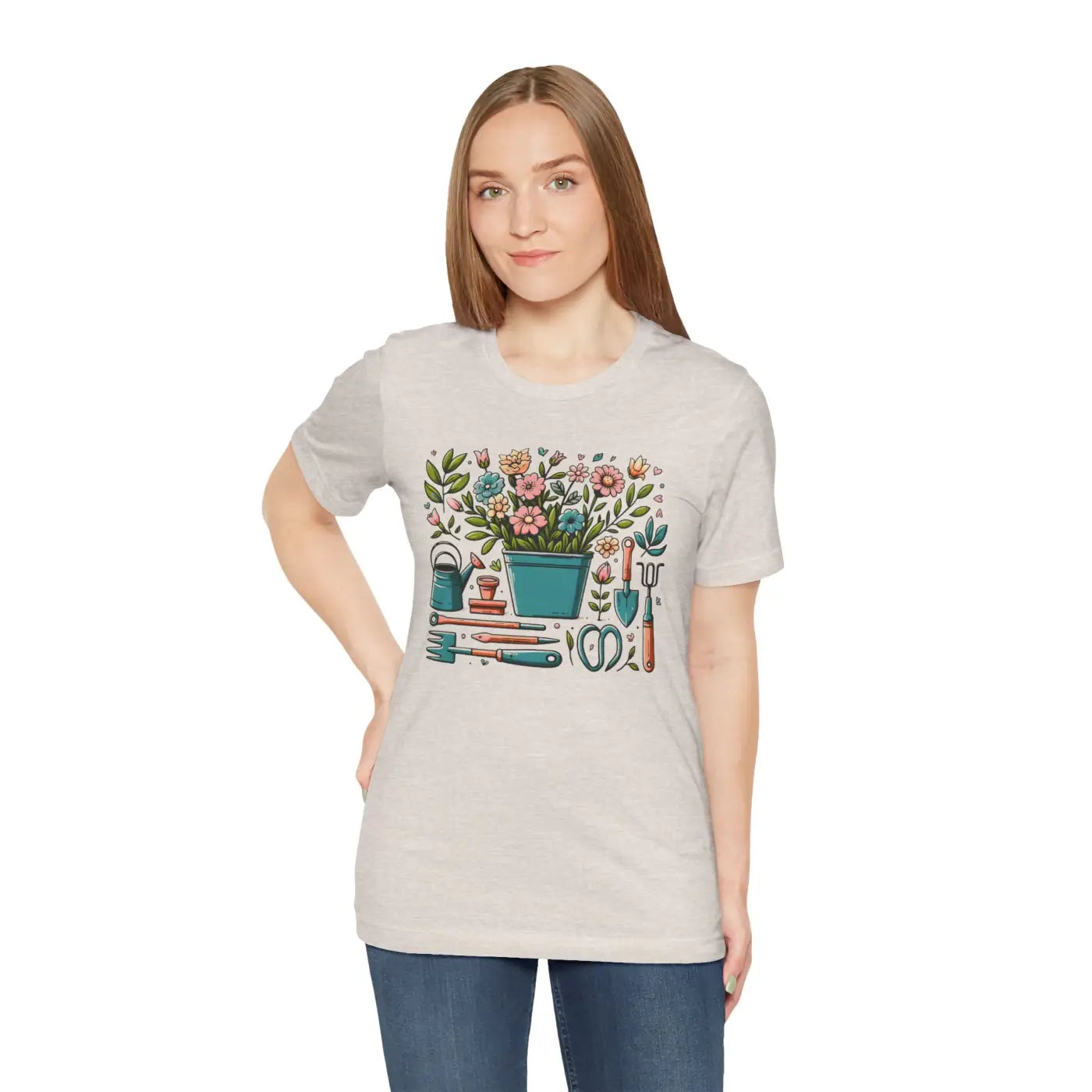 Ultra-Soft Unisex Jersey Tee - Plant Lover Design - DipaliZ
