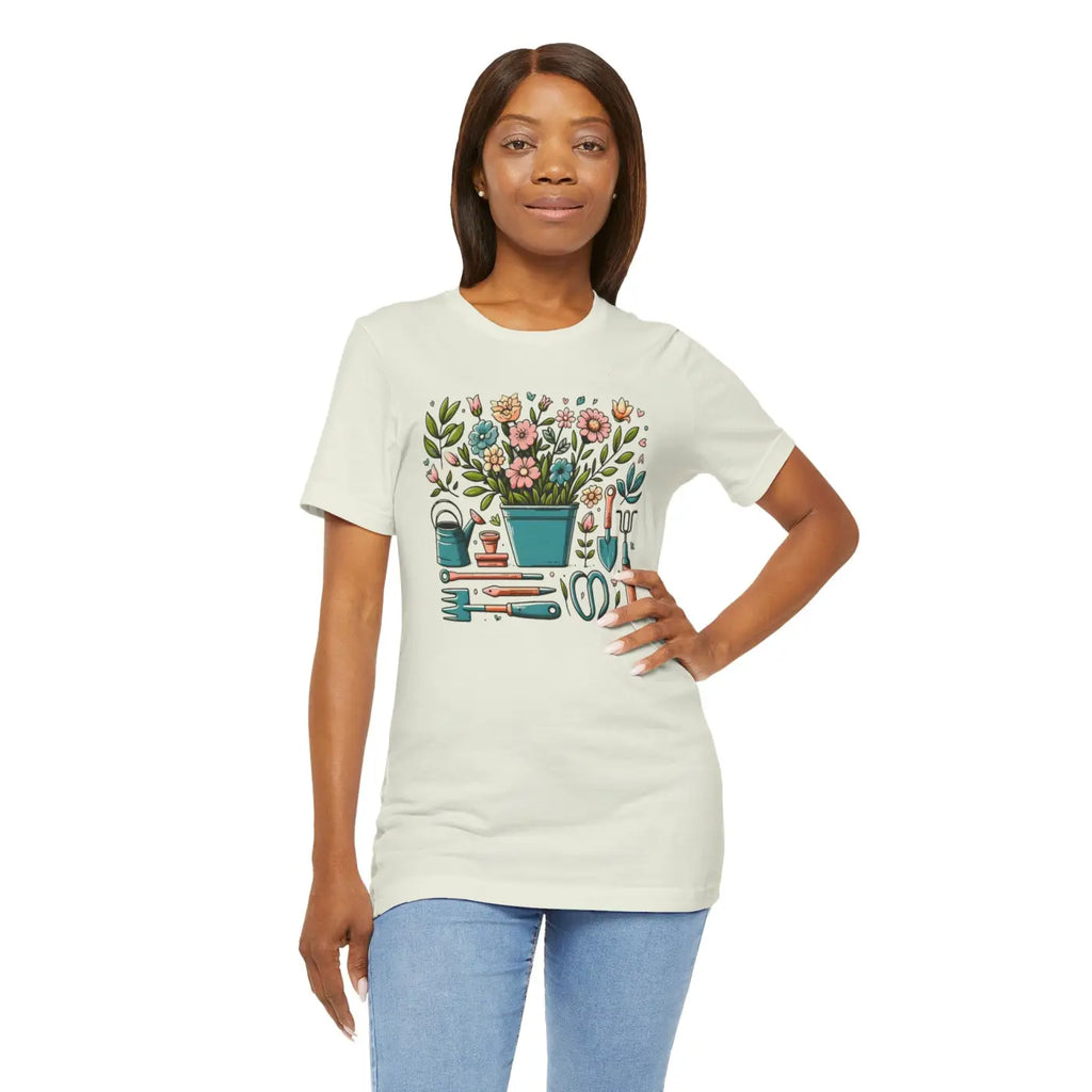 Ultra-Soft Unisex Jersey Tee - Plant Lover Design - DipaliZ