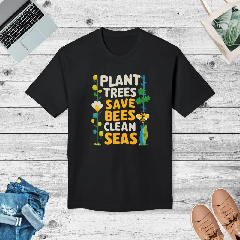 Plant Trees Save Bees T-Shirt - Celebrate Earth Day - DipaliZ