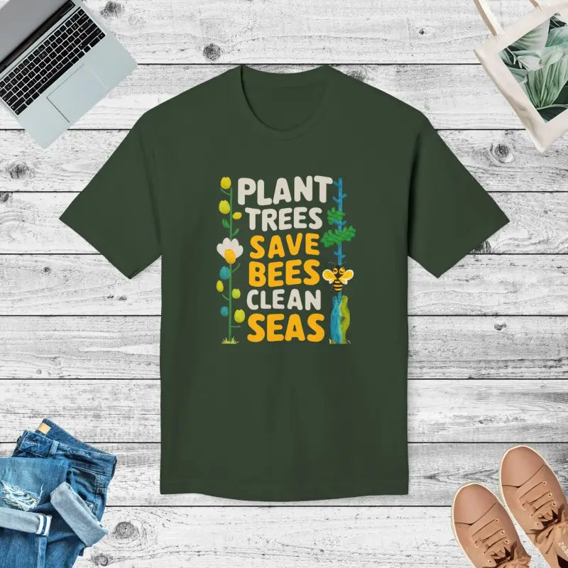 Plant Trees Save Bees T-Shirt - Celebrate Earth Day - DipaliZ