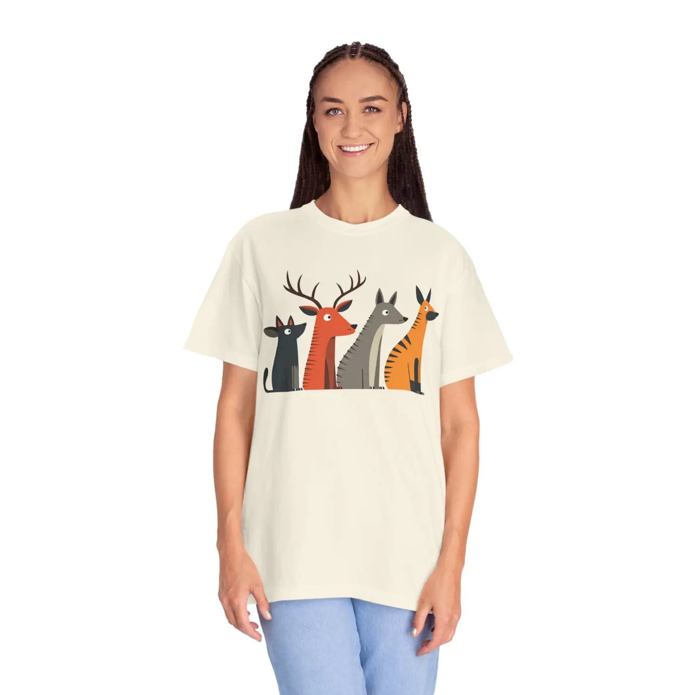 Cute Graphic Tee - Playful Animal Print for Nature Lovers - DipaliZ
