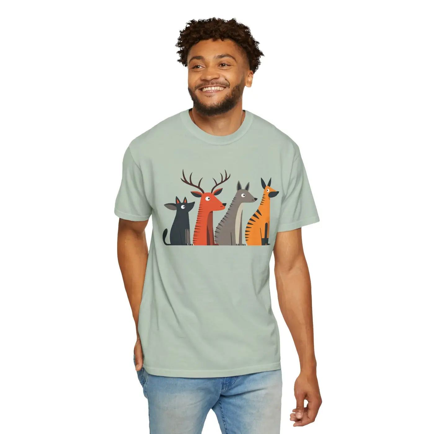 Cute Graphic Tee - Playful Animal Print for Nature Lovers - DipaliZ