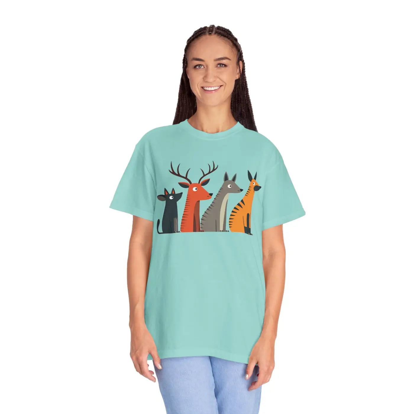 Cute Graphic Tee - Playful Animal Print for Nature Lovers - DipaliZ