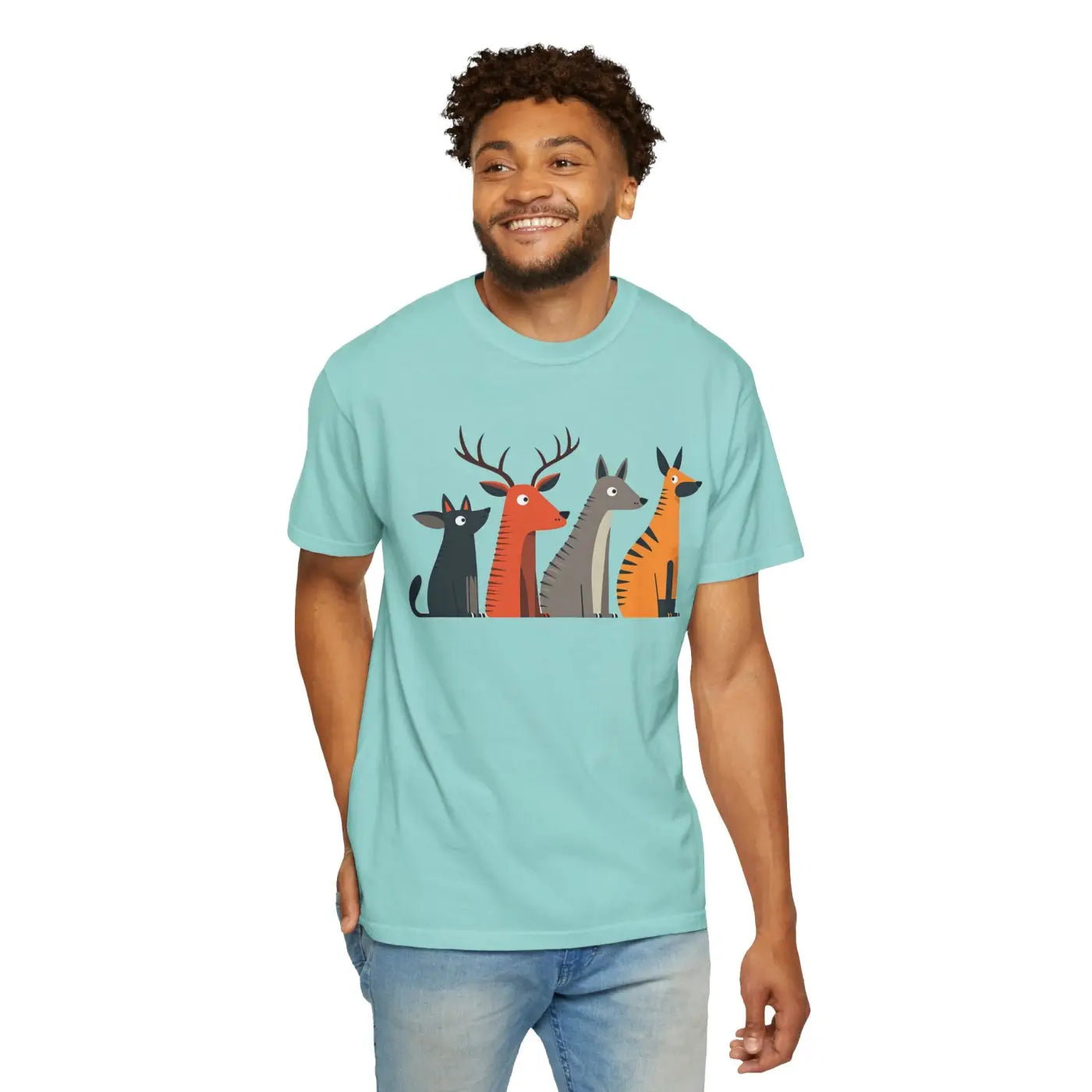 Cute Graphic Tee - Playful Animal Print for Nature Lovers - DipaliZ