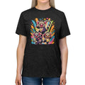 Playful Animals Unisex Triblend Tee - Soft Cotton Blend - DipaliZ