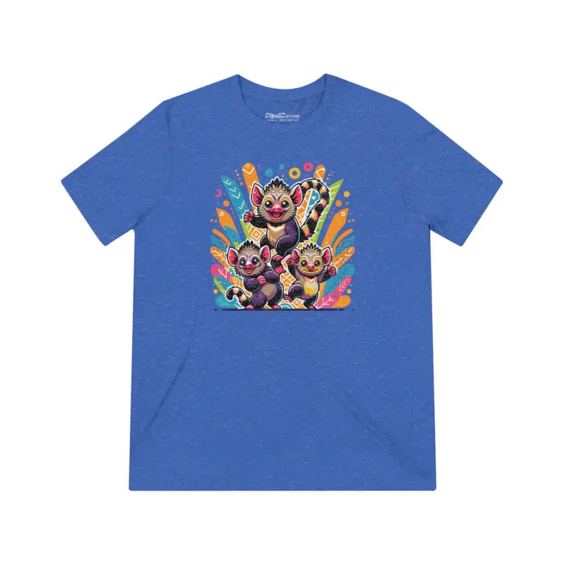 Playful Animals Unisex Triblend Tee - Soft Cotton Blend - DipaliZ