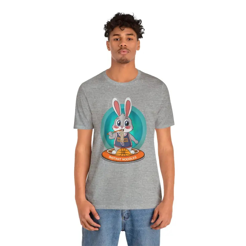 Playful Bunny Basketball Unisex Tee - Court Ready - DipaliZ