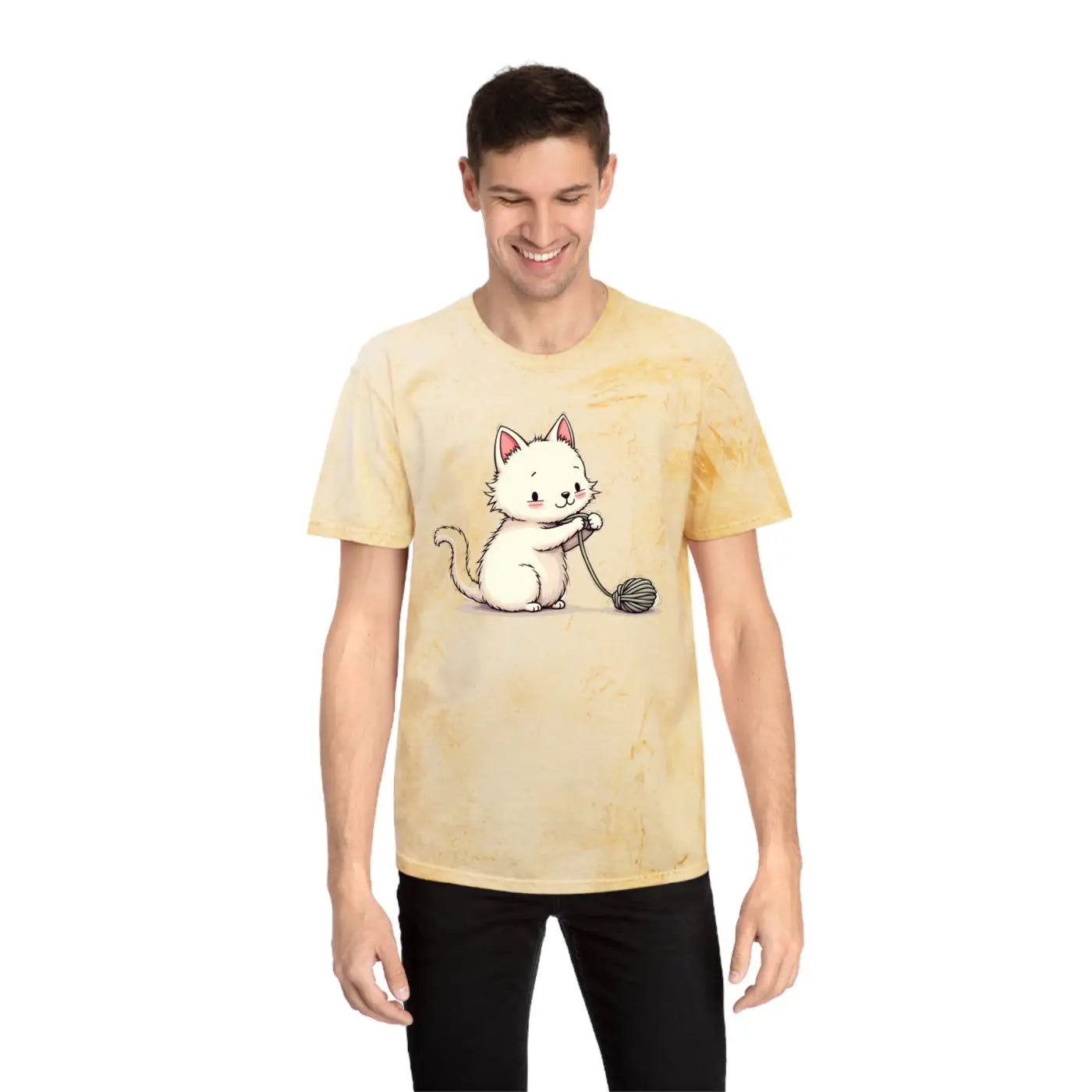 Playful Cat Colorful Unisex Tee - Casual Everyday Wear - DipaliZ