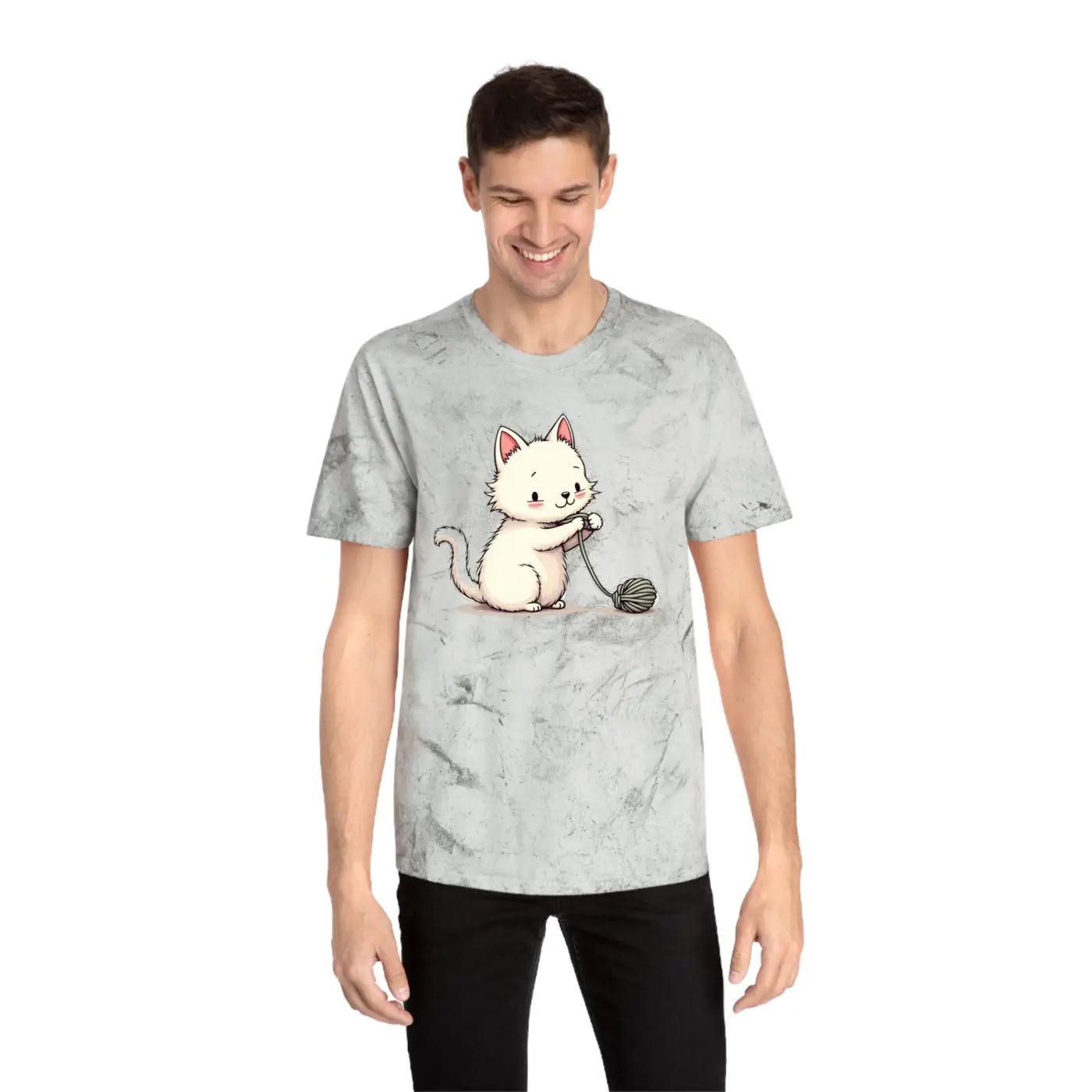 Playful Cat Colorful Unisex Tee - Casual Everyday Wear - DipaliZ