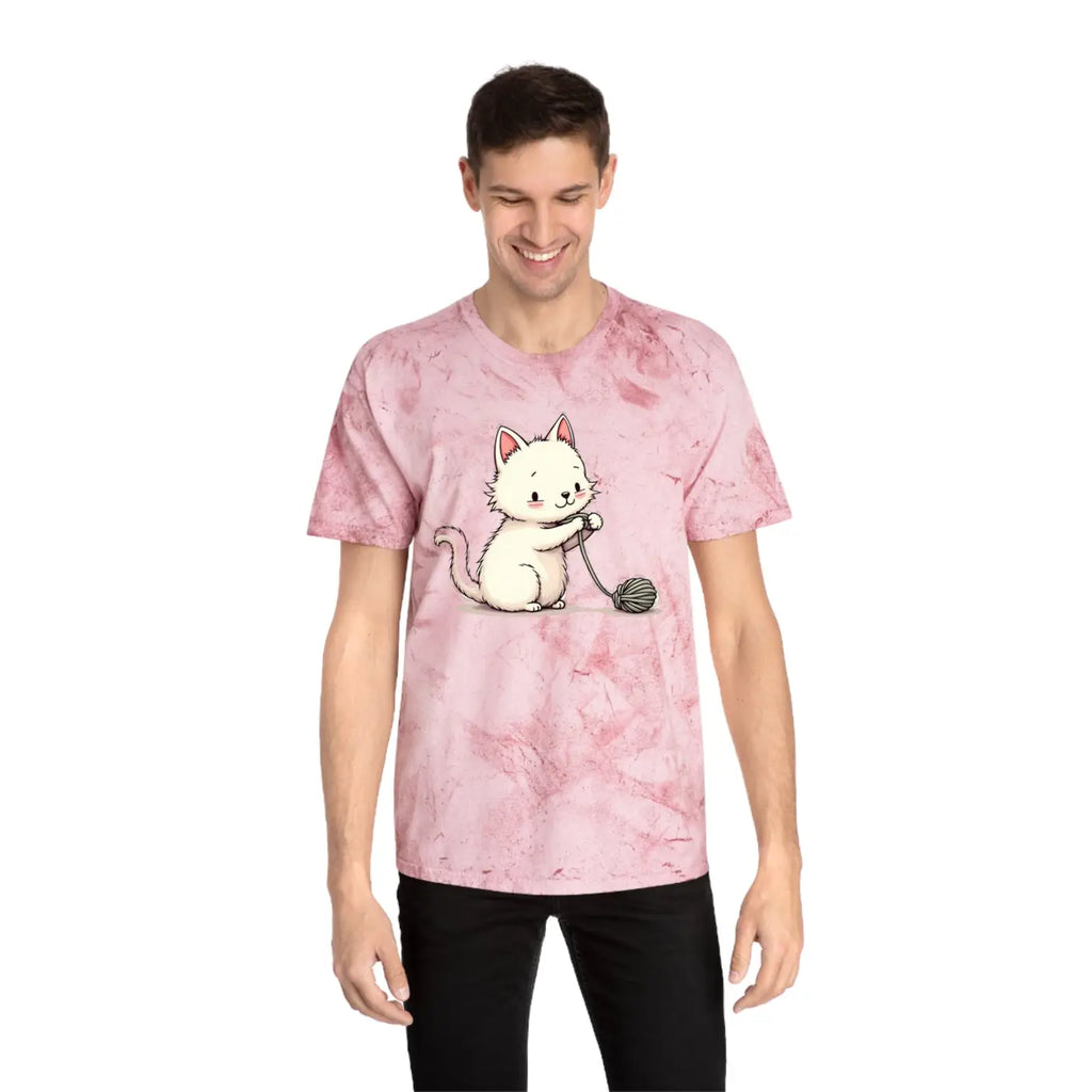 Playful Cat Colorful Unisex Tee - Casual Everyday Wear - DipaliZ