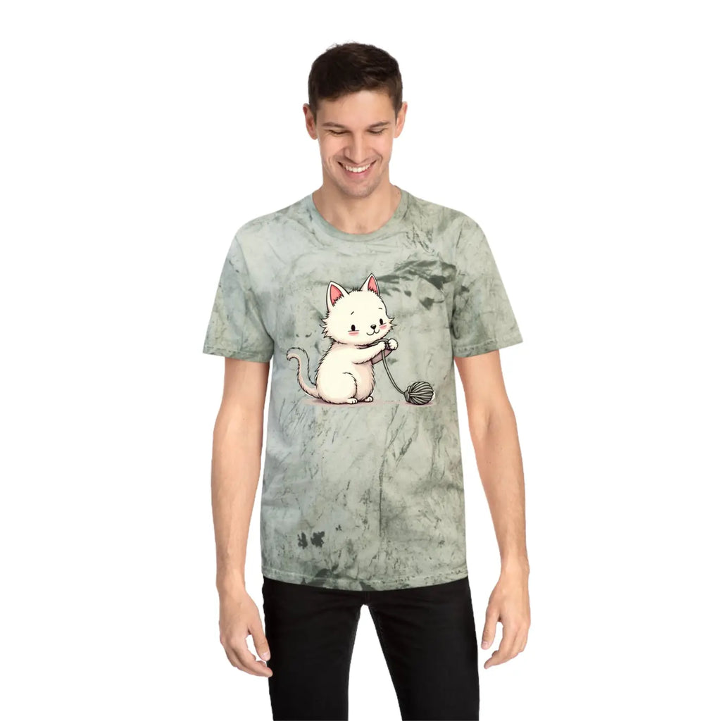 Playful Cat Colorful Unisex Tee - Casual Everyday Wear - DipaliZ