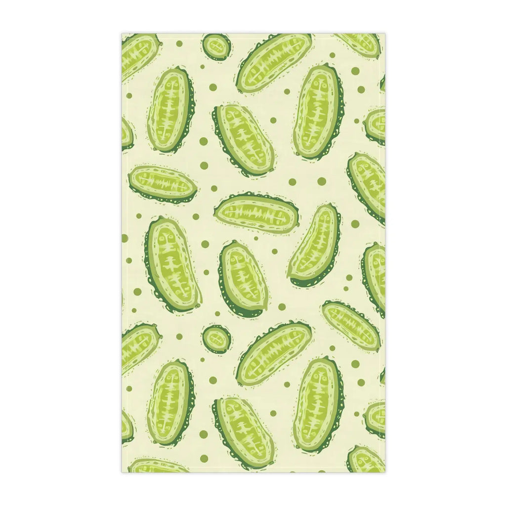 Playful Cucumber Tea Towels - Fun Kitchen Decor - DipaliZ