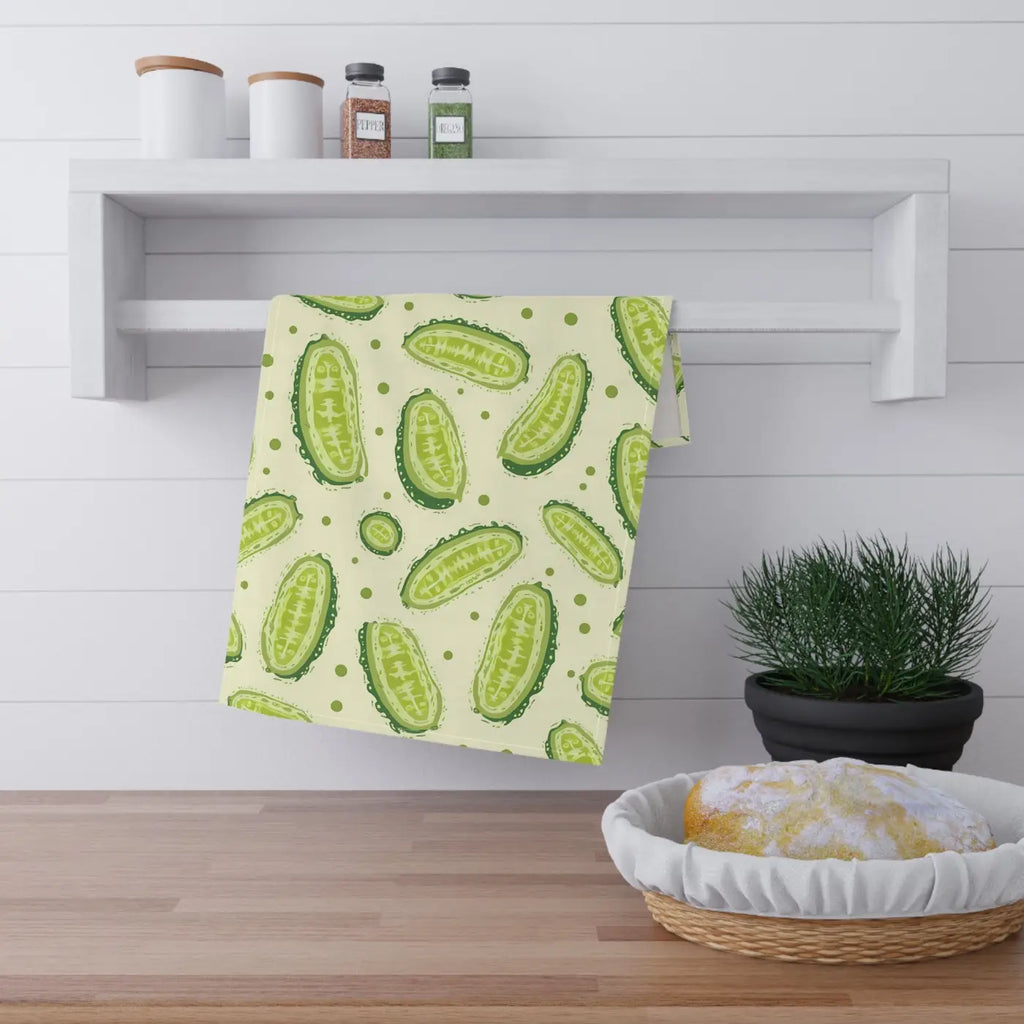 Playful Cucumber Tea Towels - Fun Kitchen Decor - DipaliZ