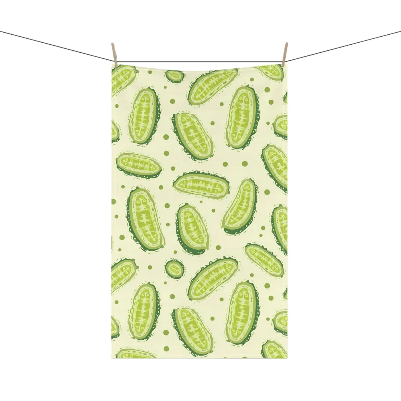 Playful Cucumber Tea Towels - Fun Kitchen Decor - DipaliZ