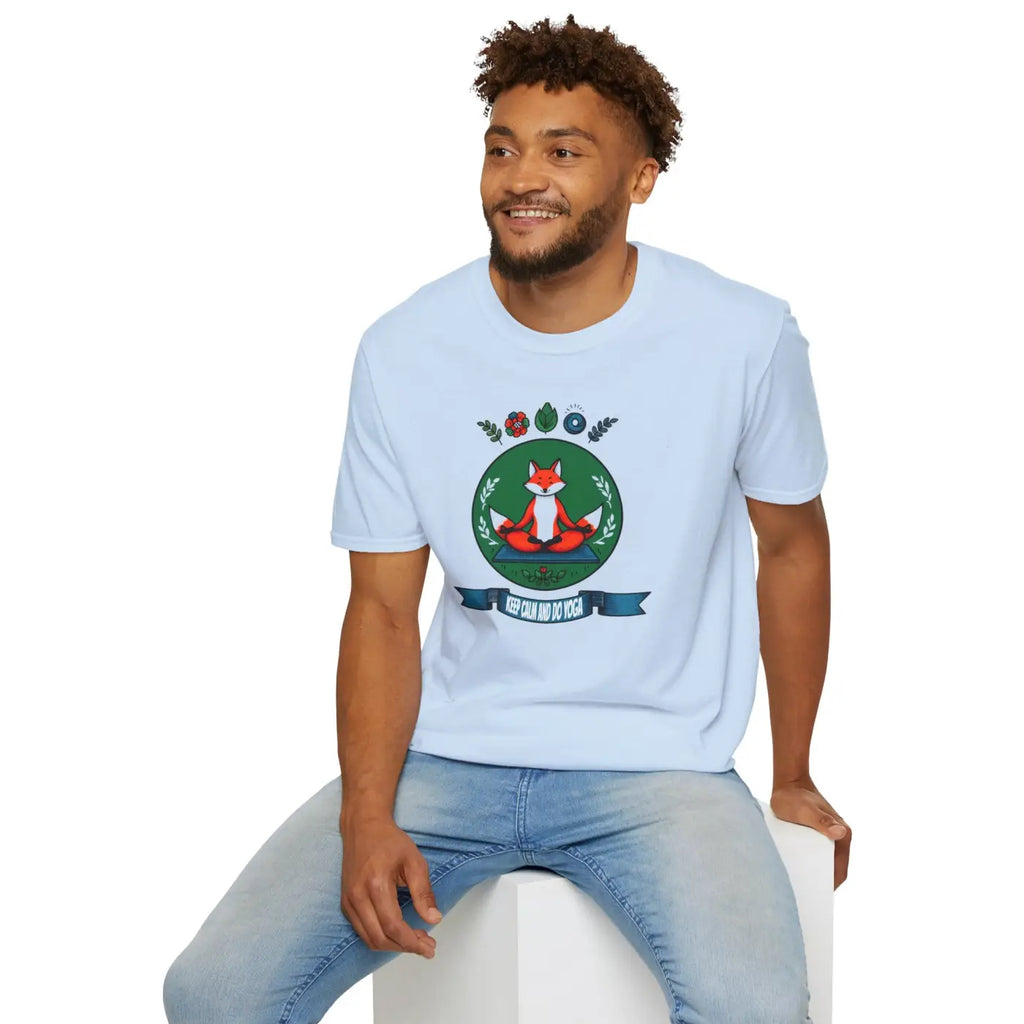 Playful Fox Yoga Softstyle Unisex T-Shirt - Animal Lovers Tee - DipaliZ